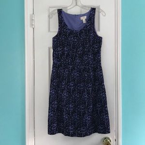 SALE ⚡️ 2/$20 Loft A-line velvet pattern dress